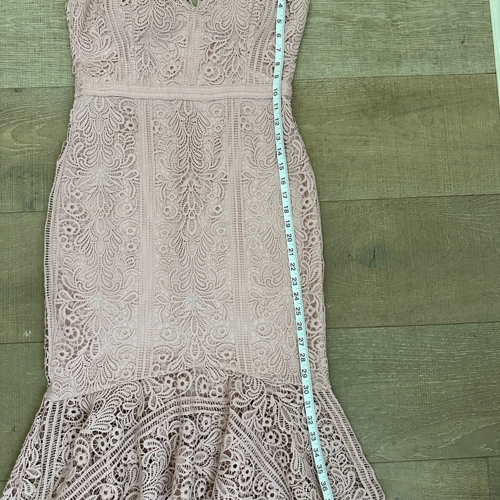 Guess Blush Lace Midi Dress - Picture 9 of 11
